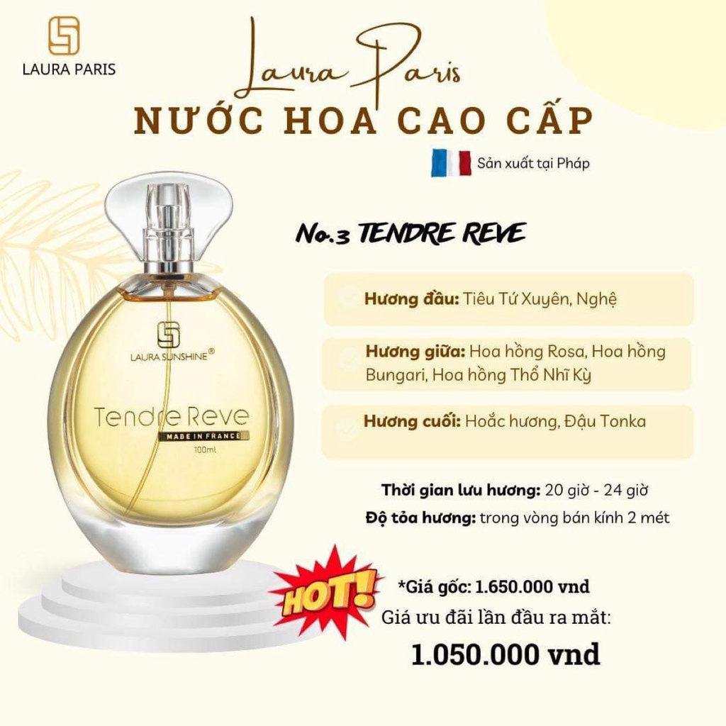 Mẫu chiết nước hoa Nam - Nữ Laura Paris Chính hãng Nhật Kim Anh