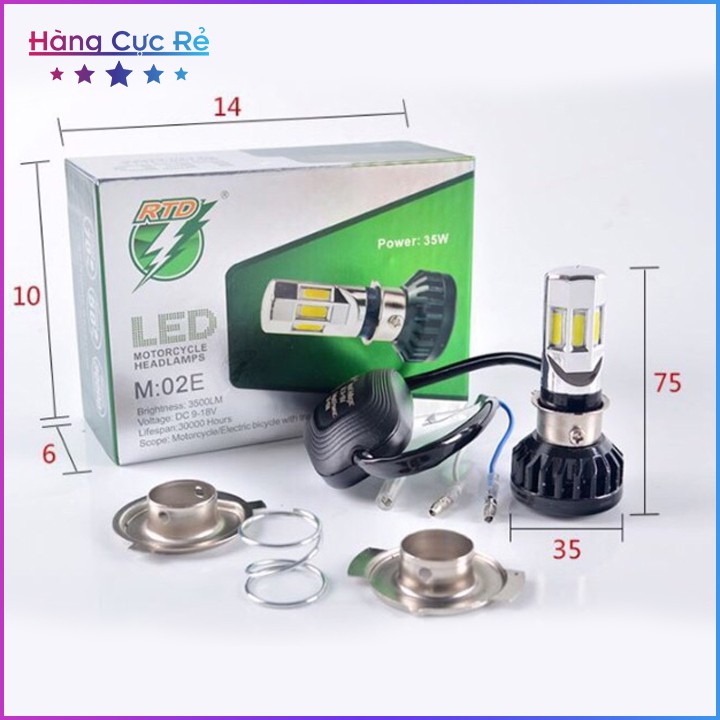 Đèn pha led 6 tim 35w siêu sáng dành cho xe máy - Bảo hành 1 đổi 1- Shop Hàng Cực Rẻ