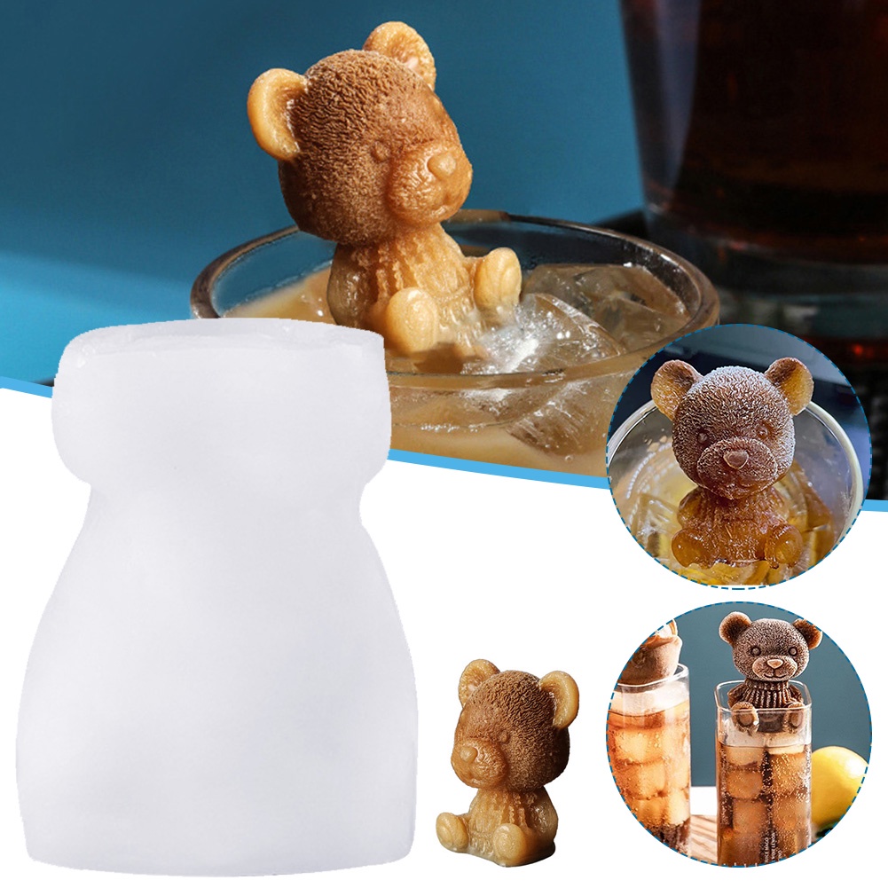 Khuôn Silicone Làm Đá Viên Hình Con Gấu
