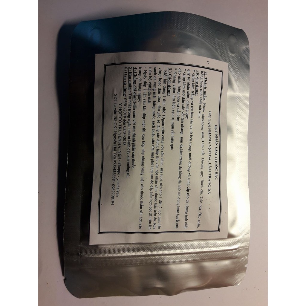 [FREESHIP 99K TOÀN QUỐC BỘT NHÂN SÂM THẢO DƯỢC TRỊ TÀN NHANG, SẠM DA, LÀM HỒNG DA | BigBuy360 - bigbuy360.vn