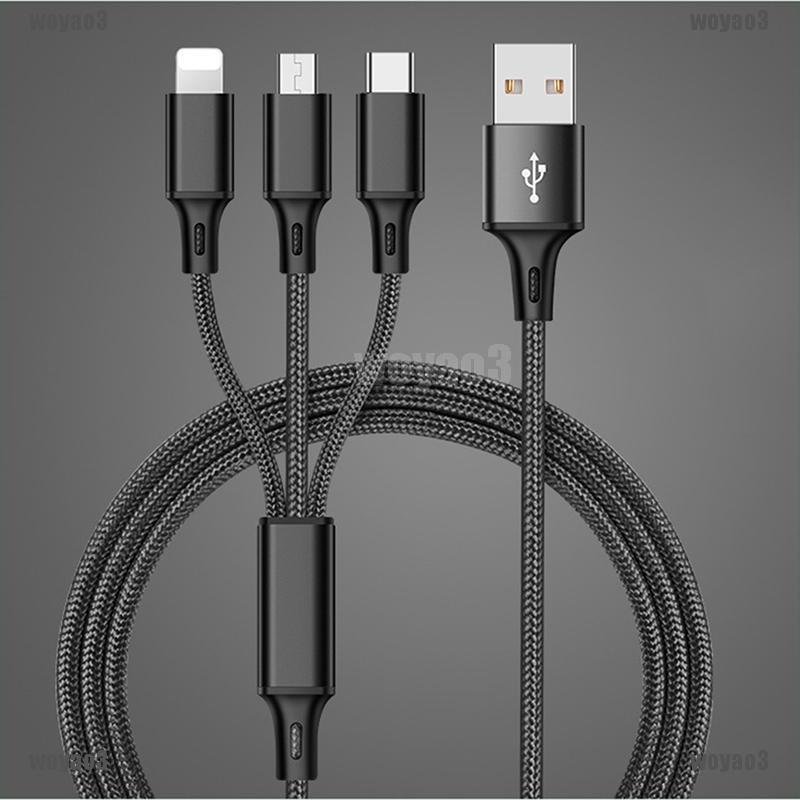 Dây Cáp Sạc Nhanh Usb Loại C 3 Trong 1 Dành Cho Iphone