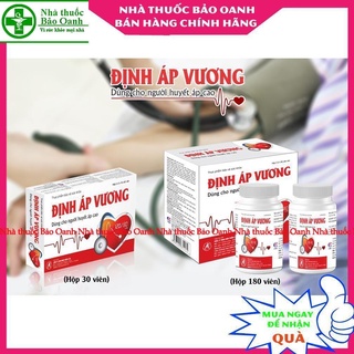 Định Áp Vương dạng lọ 180 và 90 viên, giúp hỗ trợ ổn định huyết áp từ thảo dược an toàn và hiệu quả.