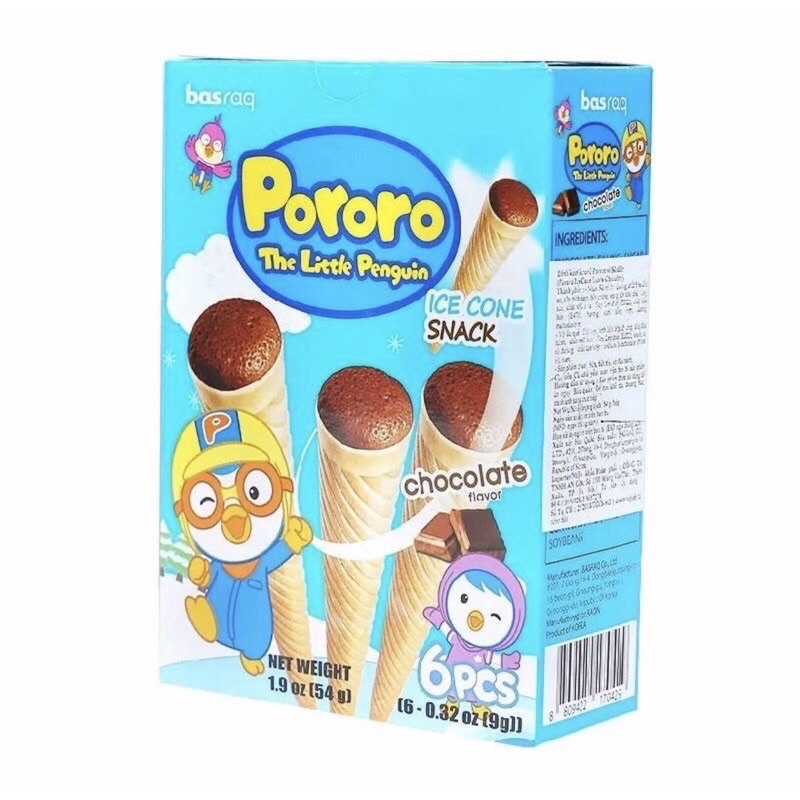 Bánh Kem Ốc Quế Pororo Vị Sôcla 54G