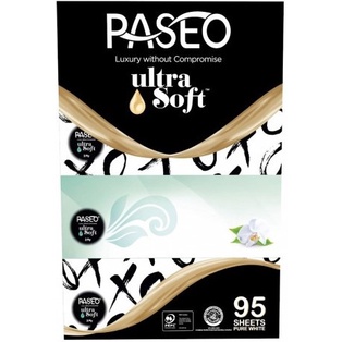 Combo 4 hộp giấy Paseo Ultra Hypoallergenic 95 tờ 3 lớp siêu mịn như nhung