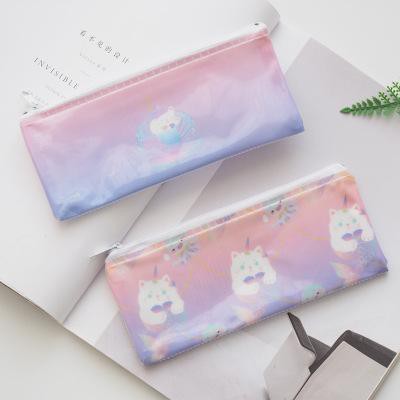 Hộp bút mèo tiên cá dẹt ombre Hb219 hộp bút cute hộp bút dễ thương