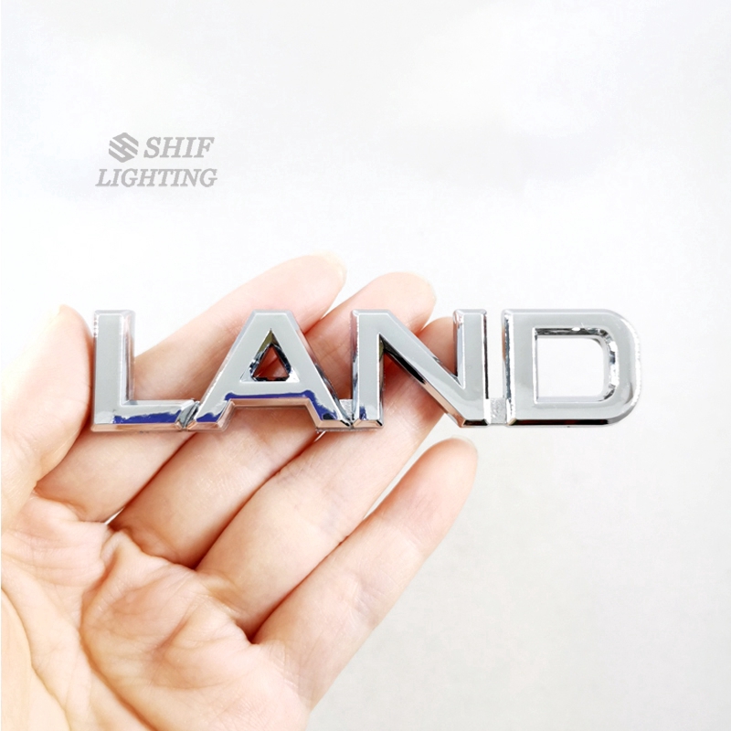 Logo dán xe chữ LAND CRUISER bằng ABS chrome trang trí xe Toyota độc đáo