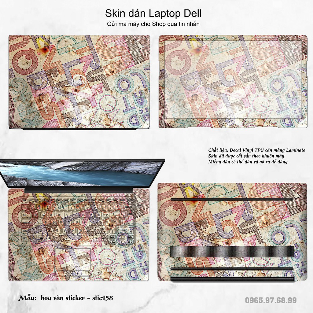 Skin dán Laptop Dell in hình Hoa văn sticker nhiều mẫu 26 (inbox mã máy cho Shop)