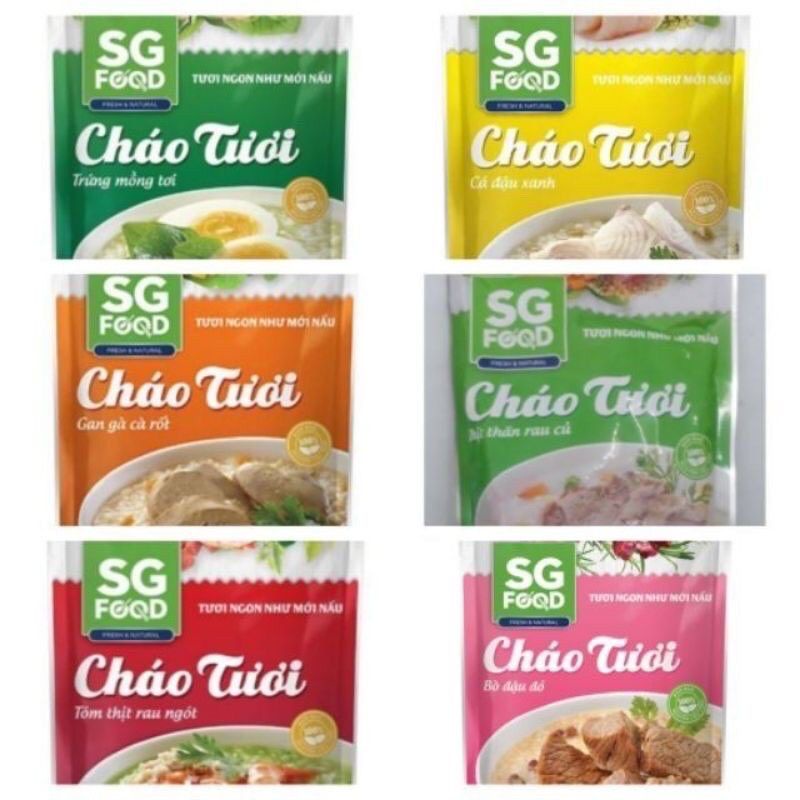 CHÁO TƯƠI SG FOOD DELI 270G 6 VỊ