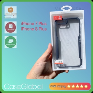 Ốp lưng iPhone 7+ IPhone 7 8 Plus 8+ Hãng Xundd bảo vệ điện thoại chống sốc 3M không ố màu viền đen mặt lưng trong suốt
