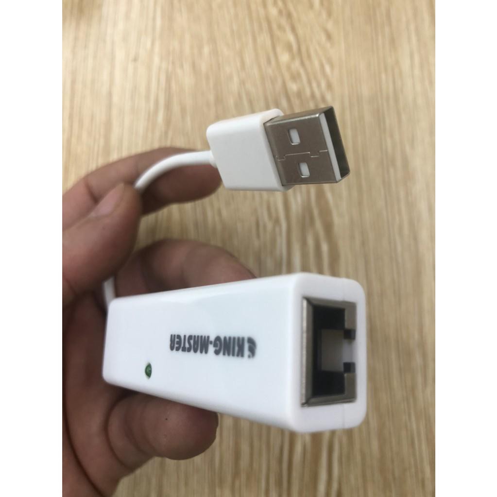 Cáp USB to Lan Kingmaster KM005 (2.0) - Full Box - Hàng chính hãng- Cáp usb ra lan