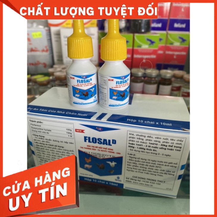 Flosal d sản phẩm hô hấp, khò khè, khẹc dùng cho gà đá , chim