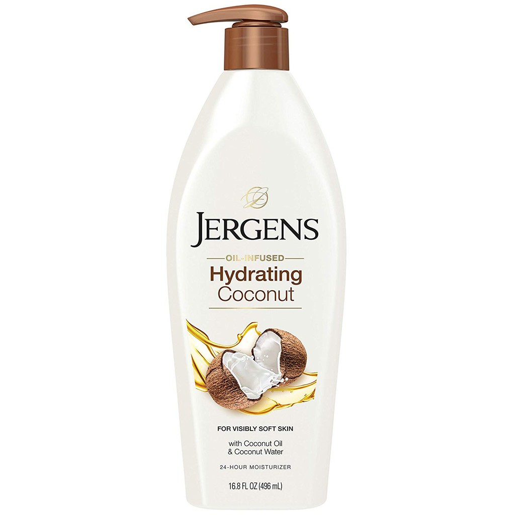 Dưỡng Thể dành cho da khô Jergens Hydrating Coconut Dry Skin Body Moisturizer 496ml (Mỹ)