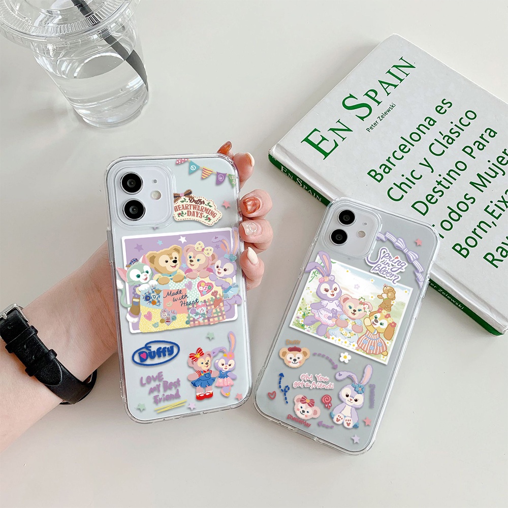 DISNEY Ốp Điện Thoại Tpu Dẻo Hình Gấu Duffy Cho iPhone 11 12 13 pro max XS X XR XSMax 7 8 6 6s plus 5 4 SE 2020