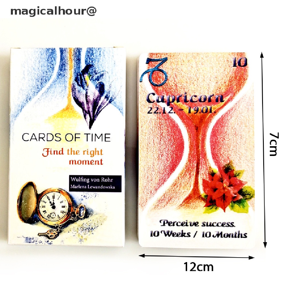 Magicalhour 33pcs Tarot Cards of Time Deck Tarot Card Oracle Cards Find the Right Moment new
