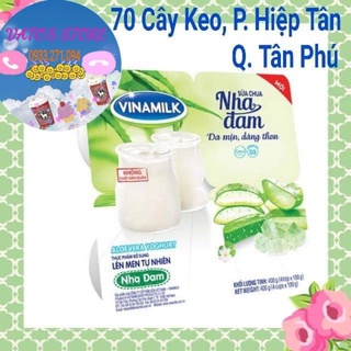 Sữa chua ăn Vinamilk Nha Đam Lốc 4 hộp x 100g - Sữa chua Nha Đam VNM hộp 100g