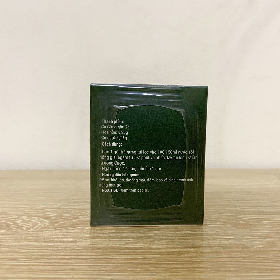 Trà gừng SADU - Hỗ trợ giảm ho do lạnh, làm ấm cơ thê - Hộp 20 gói