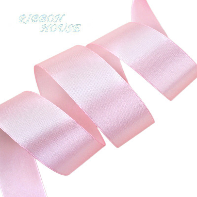 Cuộn Dây Ruy Băng Màu Hồng 22m Dùng Trang Trí Tiệc Cưới / Giáng Sinh