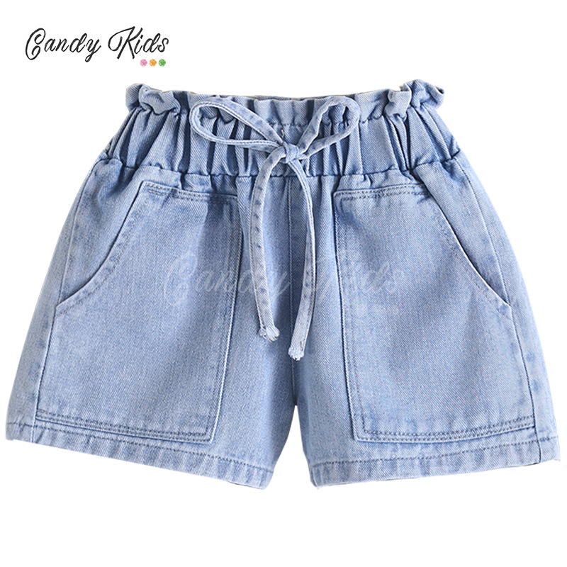 Quần Short Denim Thêu Họa Tiết Hoạt Hình Thời Trang Cho Bé Gái (3-9 Tuổi)