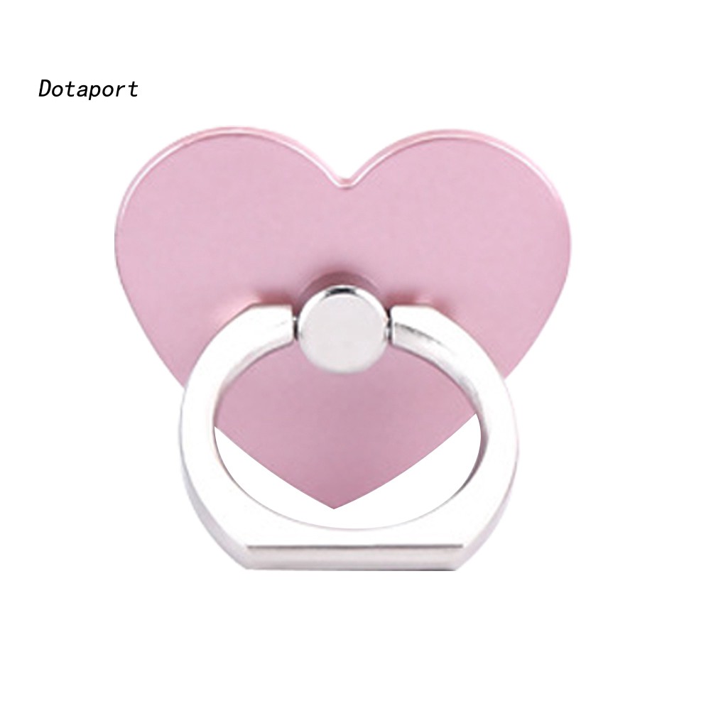 Dota_360º Rotatable Heart Shape Finger Ring Grip Mobile Phone Stand Holder Universal