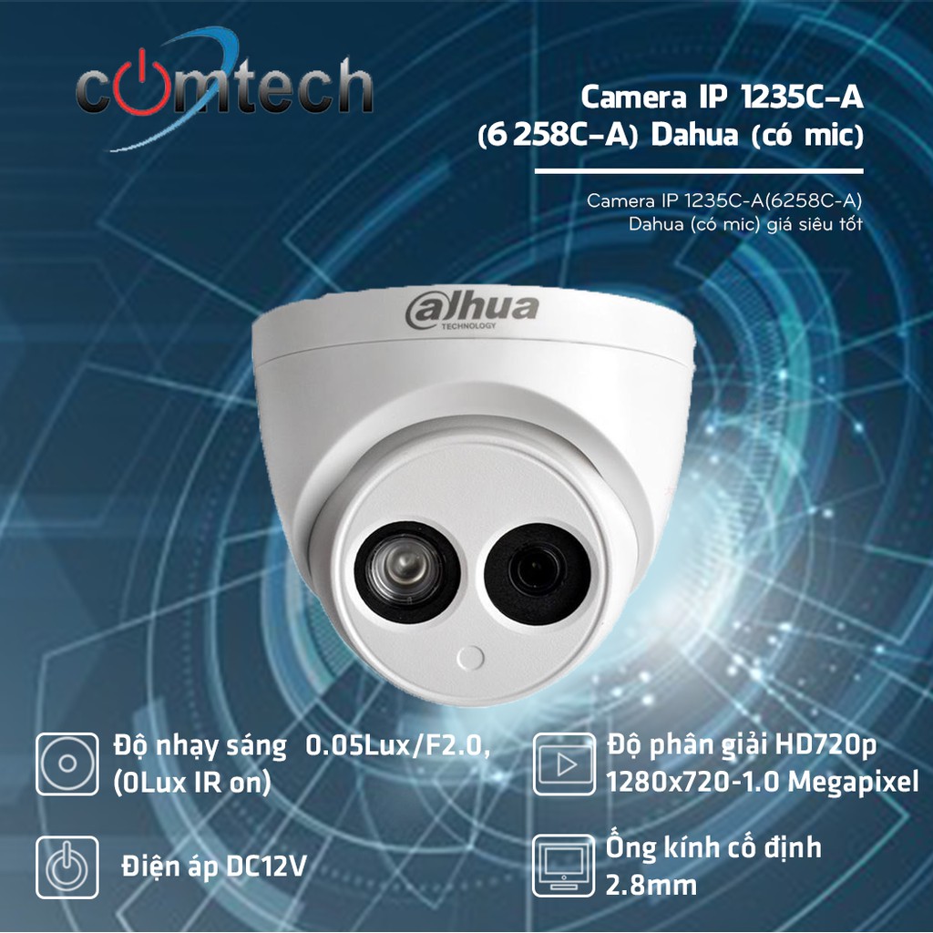 Camera IP 1235C-A(6258C-A) Dahua (có mic) giá siêu tốt | BigBuy360 - bigbuy360.vn