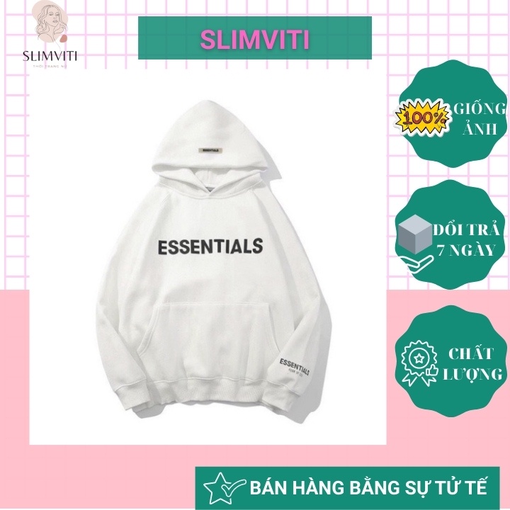 Áo hoodie nam nữ ESSENTIALS form rộng có dây kéo SLIMVITI KNN33 | BigBuy360 - bigbuy360.vn