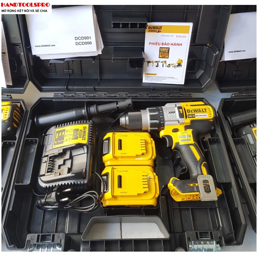 Máy khoan dùng pin DeWALT 18V DCD996M2 (SET 4Ah)