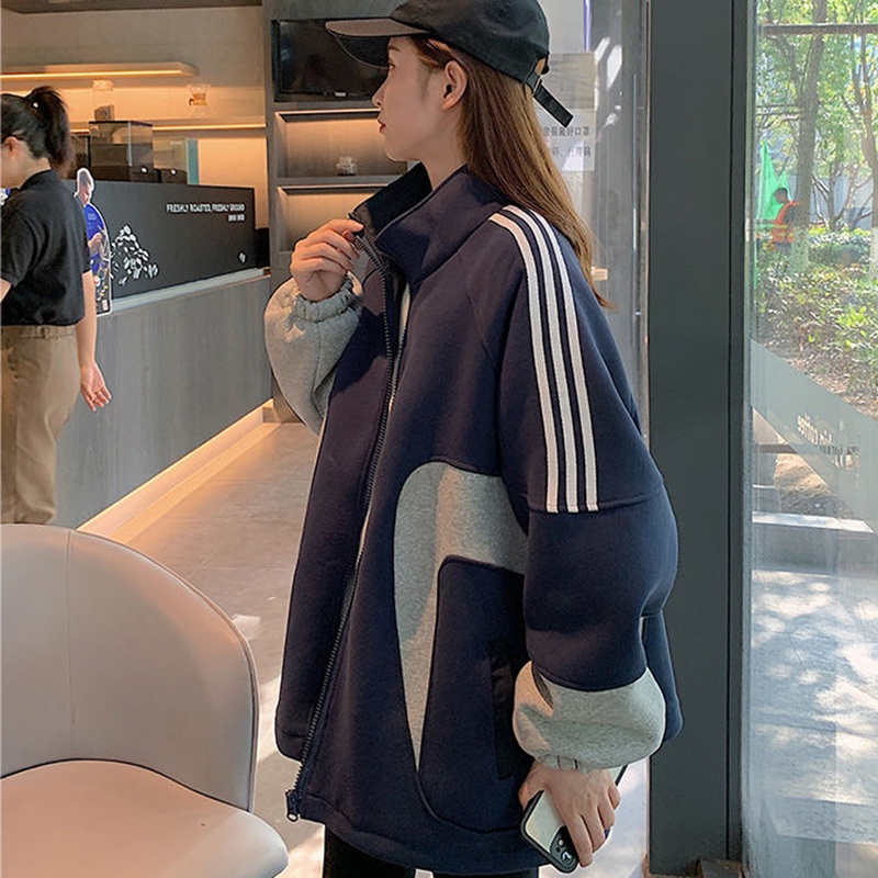 IELGY      women's zipper sports casual thickened jacket