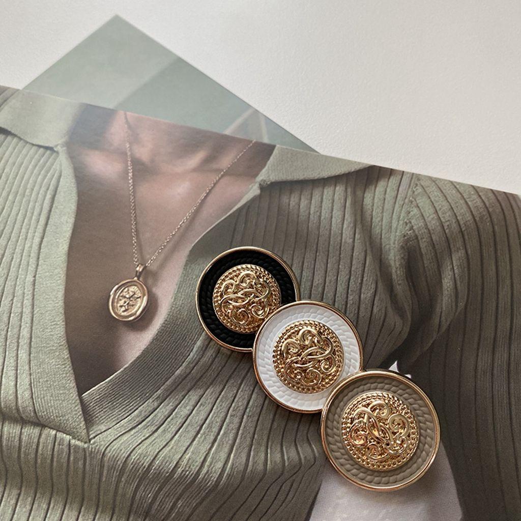 Nút YIYU 18 / 23 / 25 mm Cổ Điển|Phụ Kiện Kim Loại Hình Tròn Dùng Để May Vá DIY