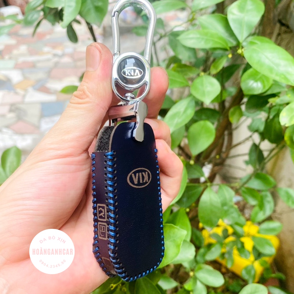 Ốp Chìa Khóa Xe Kia Cerato 2019-2021 Bằng Da Bò Thật, Bọc Chìa Khoá Kia Bao Da Chìa Khoá Cerato