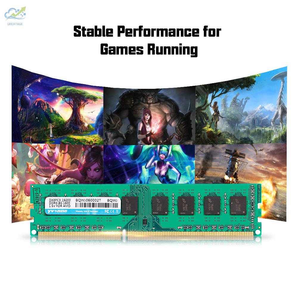 AMD Bộ Nhớ Máy Tính 240pin Yvonne Ddr3 Pc 8gb 1600mhz 1.5v | BigBuy360 - bigbuy360.vn