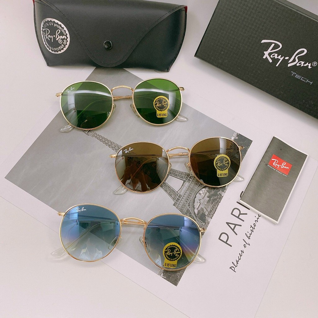 ❤💯[SIÊU ĐẸP] MẮT KÍNH THỜI TRANG❤💯❤ FROM TRÒN GỌNG MẠ VÀNG❤💯❤ RAY BAN XANH X5560 TRÀ T6065 XANH 2 LINE L7075