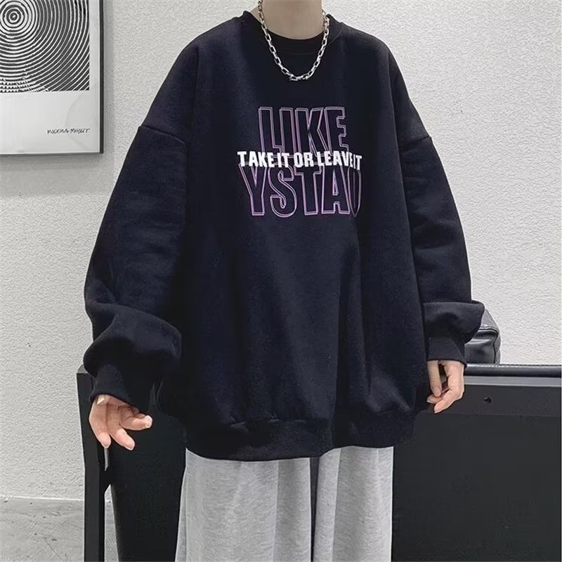 Áo Nỉ Tay Dài In Chữ Thời Trang Hàn Quốc Dành Cho Nam Size M-5XL