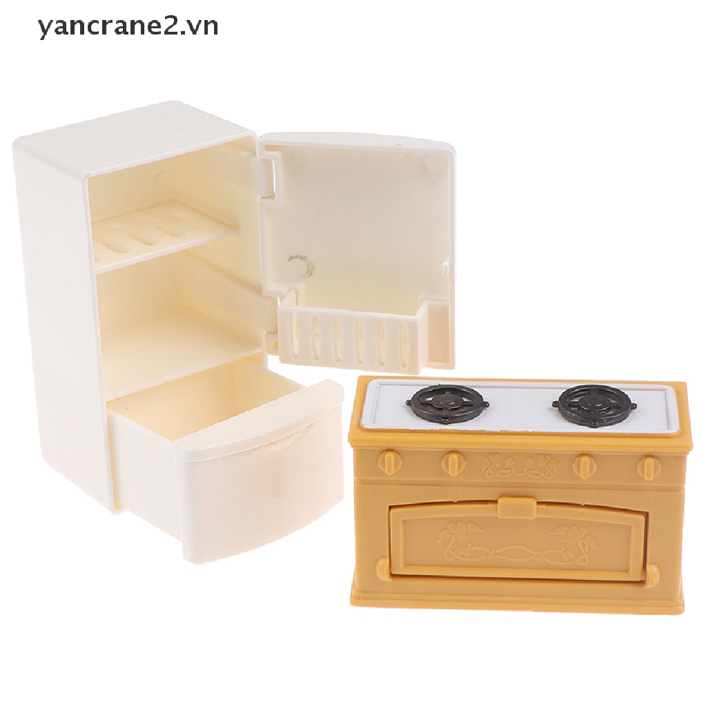 Tủ Lạnh Đồ Chơi Mini Trang Trí Nhà Búp Bê