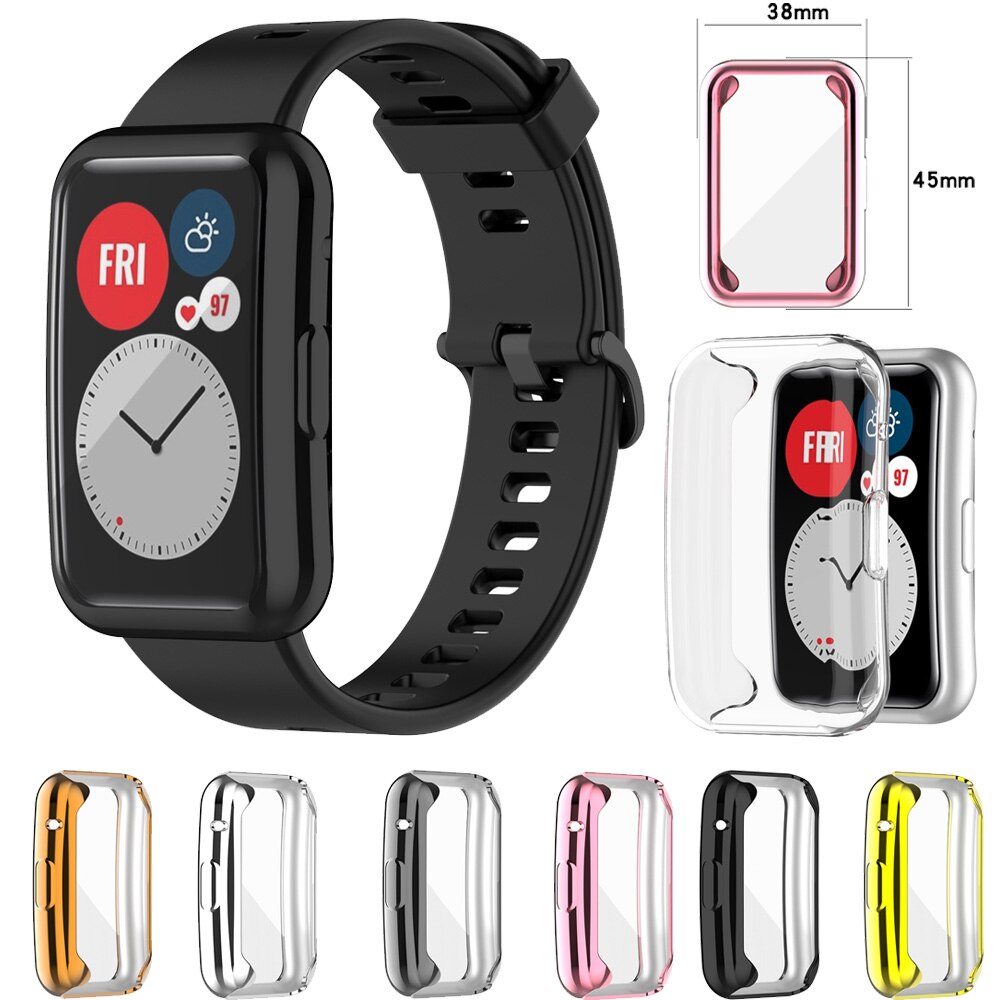 Ốp Bảo Vệ Mặt Đồng Hồ Bằng Tpu Mềm Mạ Điện Cho Huawei Watch