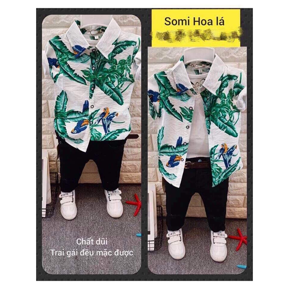 [Hình thật] Sơ mi đũi bé trai