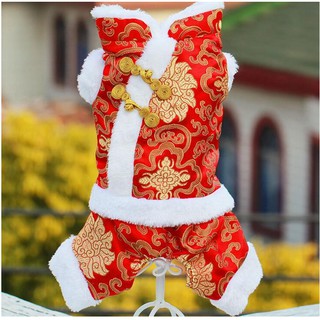Quần áo tết cho chó mèo - quần áo chó mèo