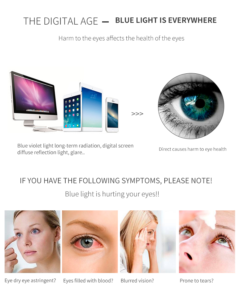 Kính đọc sách chất lượng cao chống ánh sáng xanh nam