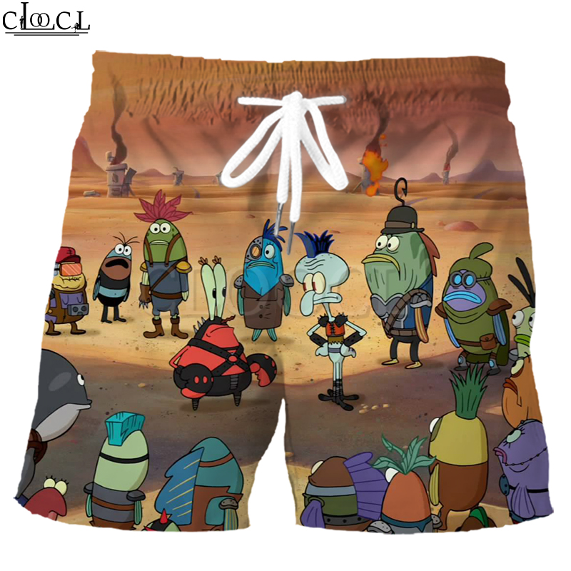 Quần Short Đi Biển In Hình Spongebob 3d Cá Tính Cho Nam Và Nữ