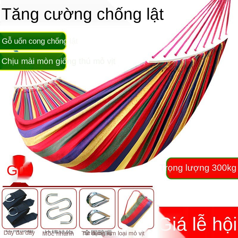 Võng dày ngoài trời Vải bạt cắm trại thư giãn treo ghế sinh viên ký túc xá phòng ngủ trong nhà trẻ em xích đu g