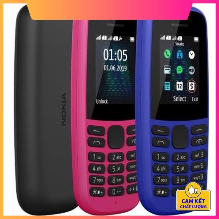 Điện thoại Nokia 105 1 sim (2019) Hàng Mới Nguyên Hộp - Bảo Hành Chính hãng BMAX
