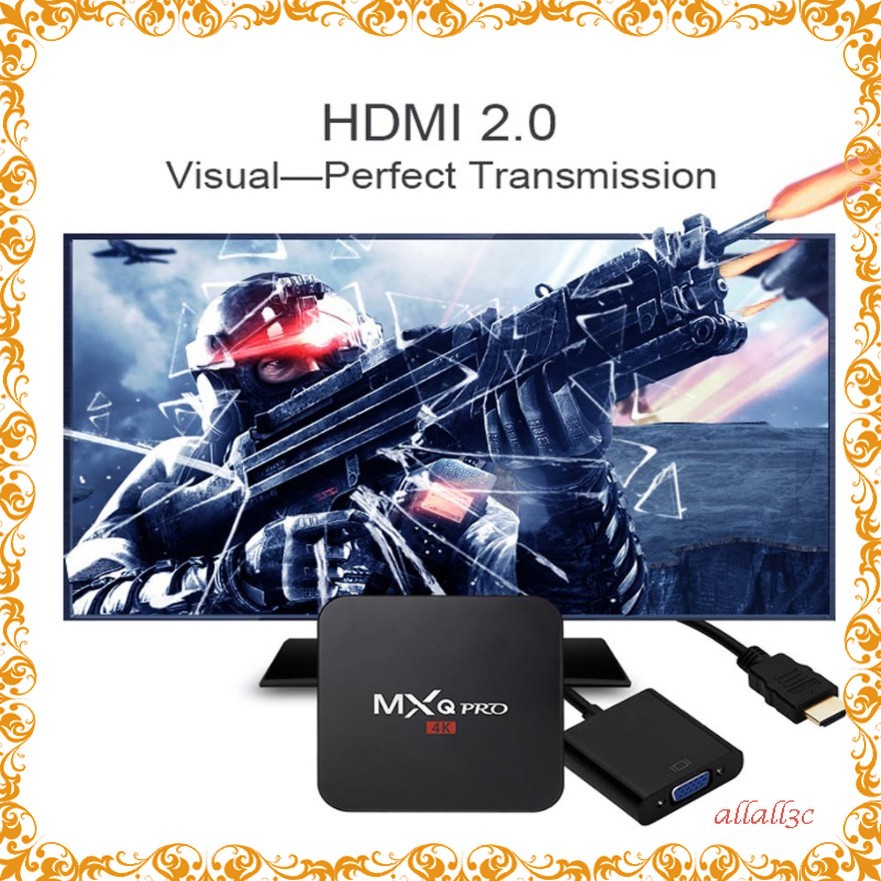 Tv Box Mxq Pro 4k 4g + 32g Rk3229 Lõi Tứ Android 9.0 Thông Minh