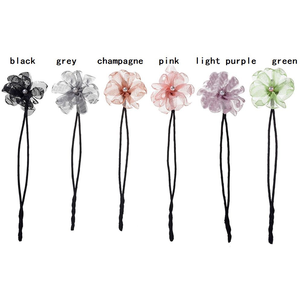 Dụng Cụ Búi Tóc Đính Hoa Và Ngọc Trai