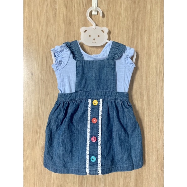 Set yếm cánh tiên kèm áo xuất dư xịn hãng Wonder cho bé gái 3m-5y.