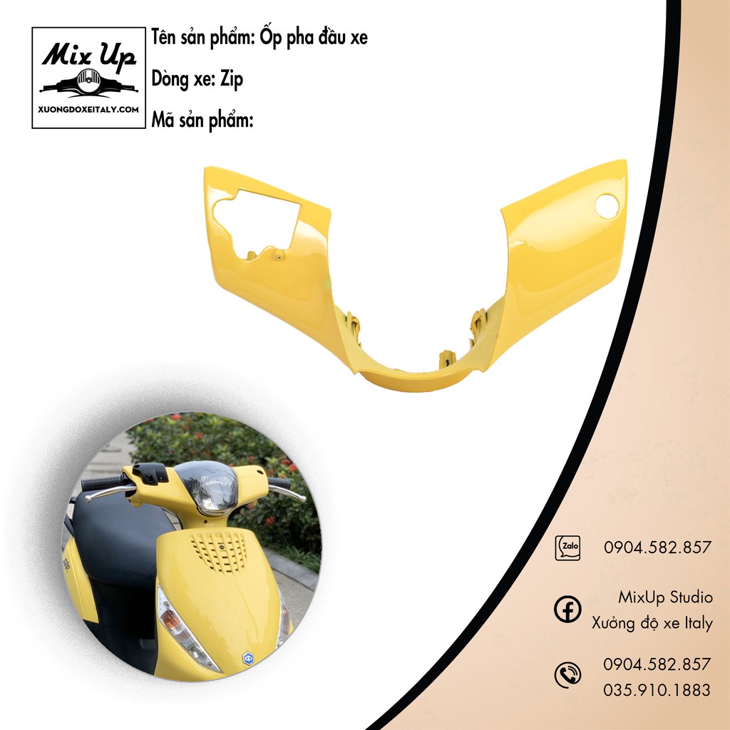 ỐP PHA ĐẦU XE DÒNG XE PIAGGIO ZIP