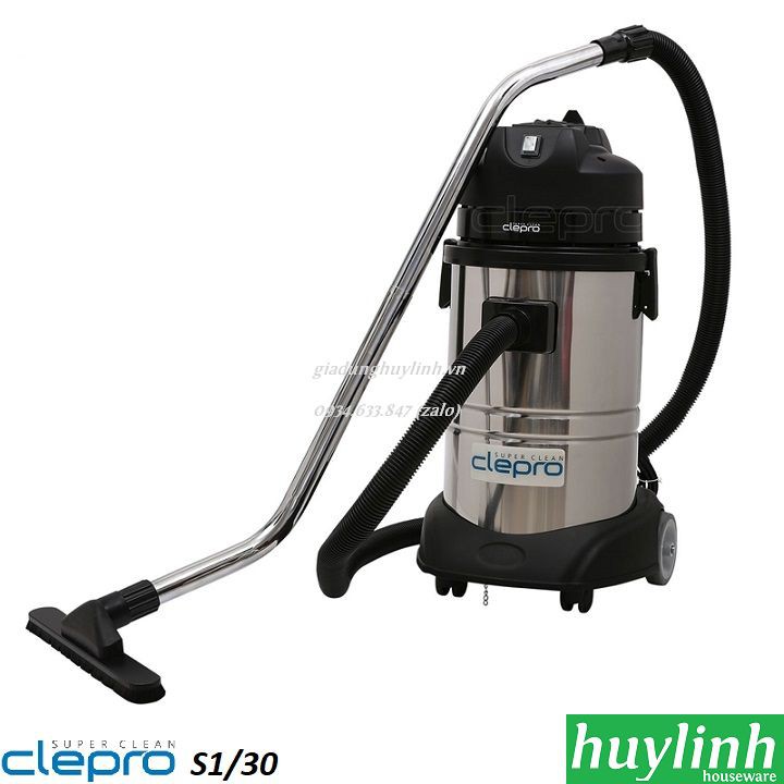 Máy hút bụi công nghiệp khô và ướt Clepro S1/30 - 30 lít