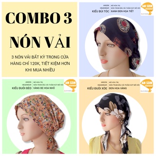 COMBO 3 NÓN TRÙM ĐẦU VẢI SIÊU TIẾT KIỆM CHO BỆNH NHÂN UNG THƯ
