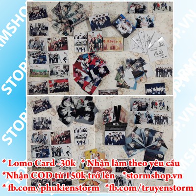 Lomo card BTS -30 hình kích thước 5,8cmx8,8cm .Combo 2 hộp--Nhận làm theo yêu cầu