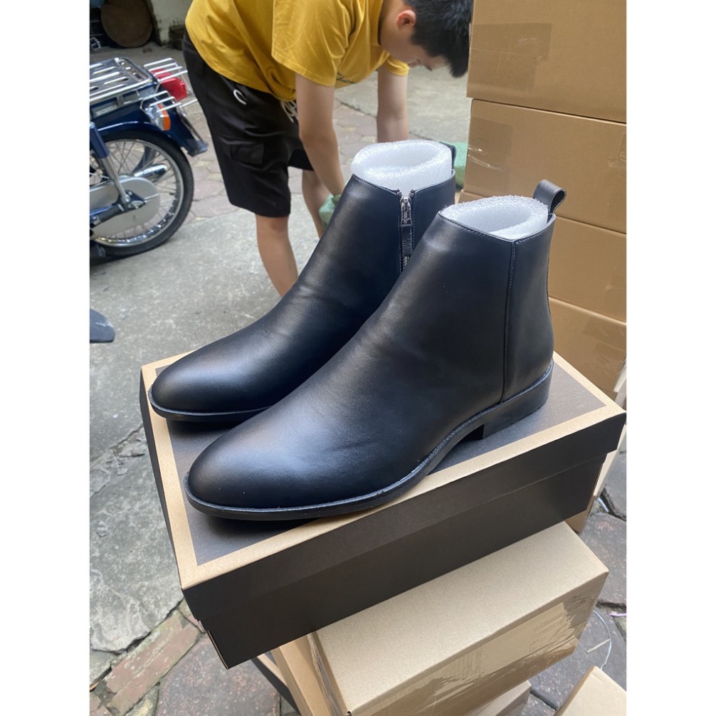 Zip boots chất liệu da bò thời trang nam | BigBuy360 - bigbuy360.vn