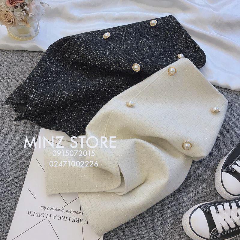 Chân váy kim tuyến 4 cúc #6205 (2 màu) | BigBuy360 - bigbuy360.vn