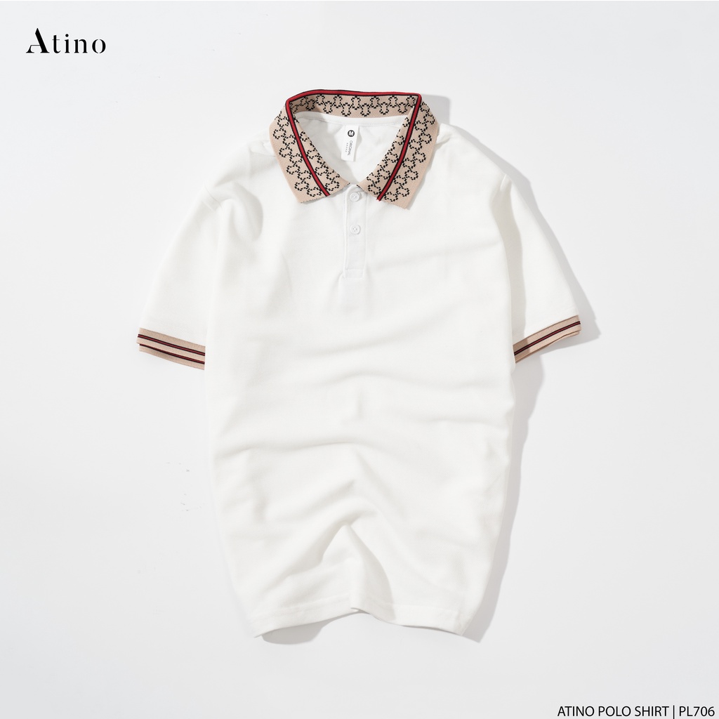 Áo Polo Nam ATINO vải cá sấu Cotton thoáng mát trẻ trung chuẩn form regular PL706